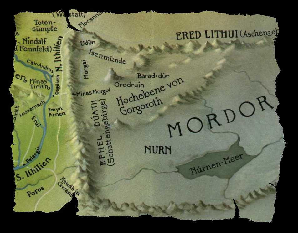 Karte von Mordor